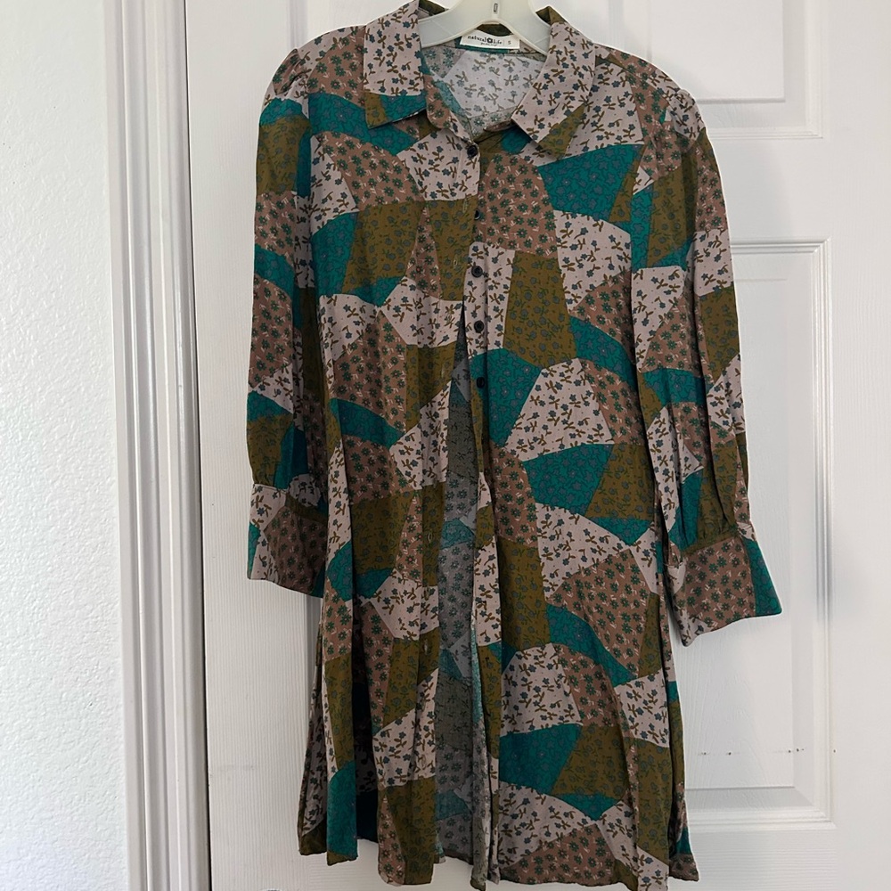 Natural Life Floral Patchwork Dress